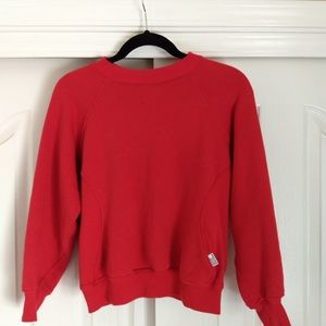 Good American Red Crop Sweatshirt